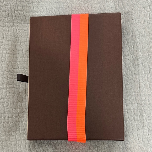 Louis Vuitton Brown Box with Neon Pink and Neon Orange Ribbon - Picture 5 of 5